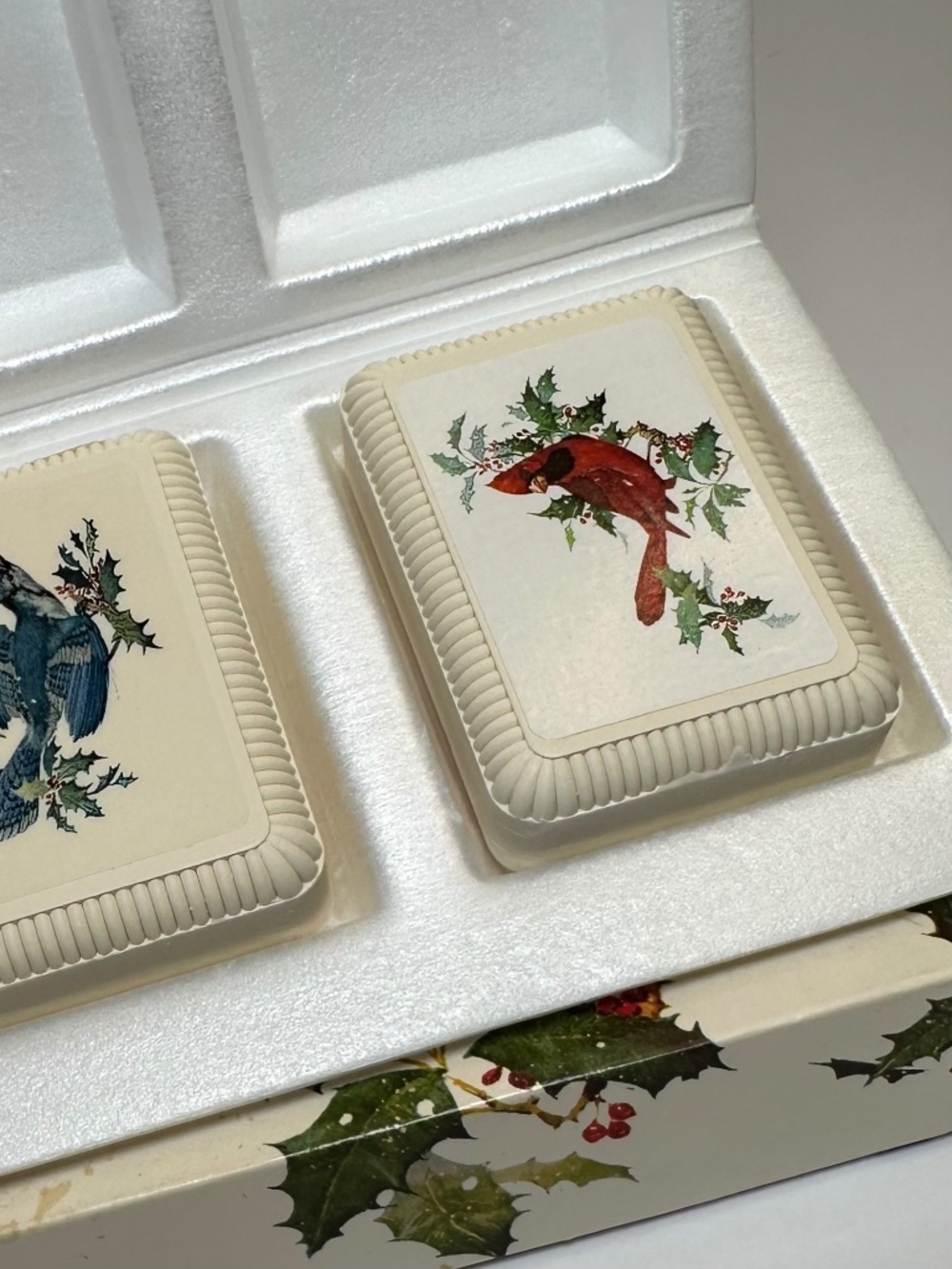 Vintage Avon Wintersong Cardinal Soap Set in box